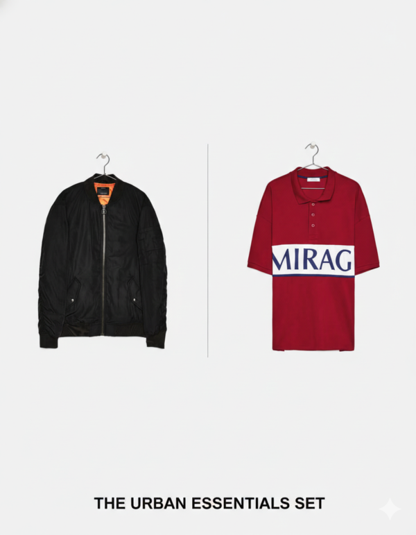 The Streetwear Essentials Set: Bomber Jacket & Graphic Polo
